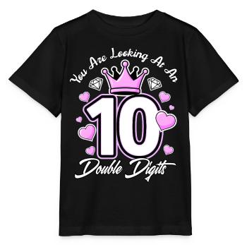 Zweistellige Geburtstagsmädchen 10. Geburtstagsmädchen - Stanley/Stella Kinder T-Shirt MINI CREATOR  - Schwarz - Vorne - Mikhail (115cm)