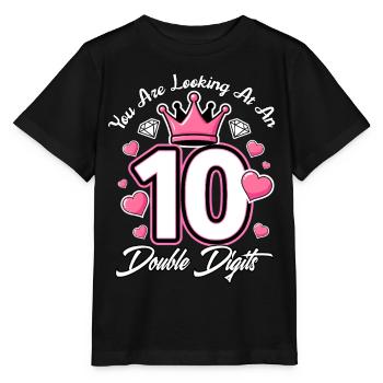 Zweistellige Geburtstagsmädchen 10. Geburtstagsmädchen - Stanley/Stella Kinder T-Shirt MINI CREATOR  - Schwarz - Vorne - Mikhail (115cm)