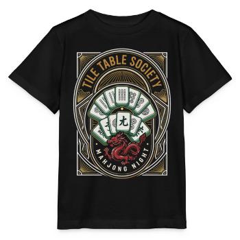 Mahjong Drache im Art Deco Stil - Stanley/Stella Kinder T-Shirt MINI CREATOR  - Schwarz - Vorne - Mikhail (115cm)