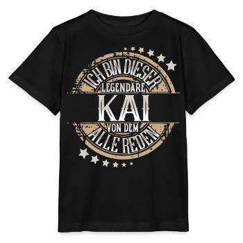 Kai - Stanley/Stella Kinder T-Shirt MINI CREATOR  - Schwarz - Vorne - Mikhail (115cm)
