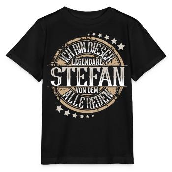 Stefan - Stanley/Stella Kinder T-Shirt MINI CREATOR  - Schwarz - Vorne - Mikhail (115cm)