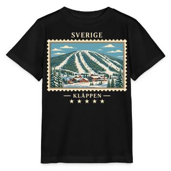 Schweden Kläppen Winter Vintage Reisemarke - Stanley/Stella Kinder T-Shirt MINI CREATOR  - Schwarz - Vorne - Mikhail (115cm)