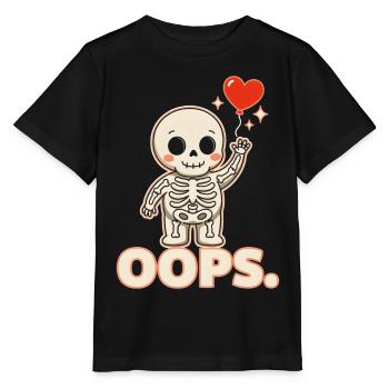 Skelettherzballon OOPS - Stanley/Stella Kinder T-Shirt MINI CREATOR  - Schwarz - Vorne - Mikhail (115cm)