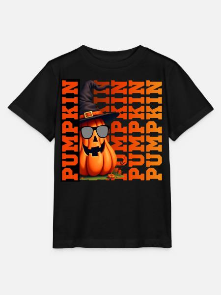 lustiger Kürbis - Stanley/Stella Kinder T-Shirt MINI CREATOR  - Schwarz
