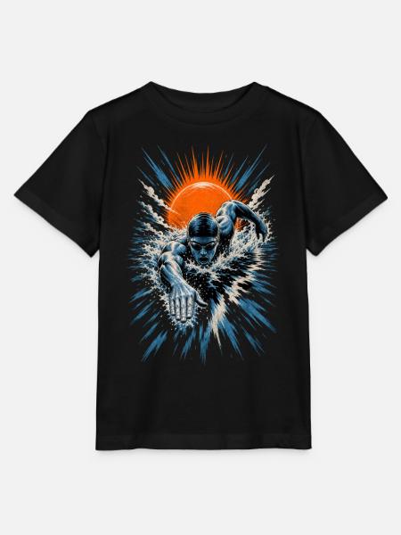 Schwimmen - Stanley/Stella Kinder T-Shirt MINI CREATOR - Schwarz