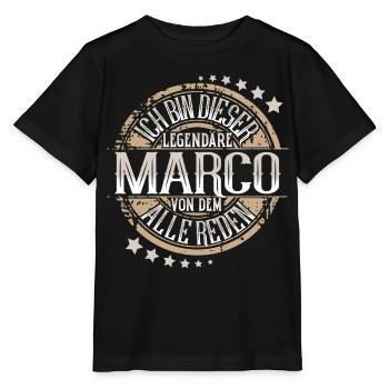 Marco - Stanley/Stella Kinder T-Shirt MINI CREATOR  - Schwarz - Vorne - Mikhail (115cm)