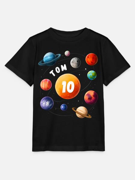 Tom Planeten 10 - Stanley/Stella Kinder T-Shirt MINI CREATOR - Schwarz