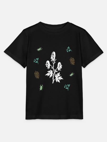 Giftpflanzenring – Botanische Kunst - Stanley/Stella Kinder T-Shirt MINI CREATOR  - Schwarz
