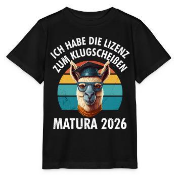 Lizenz zum Klugscheißen Matura - Stanley/Stella Kinder T-Shirt MINI CREATOR  - Schwarz - Vorne - Mikhail (115cm)