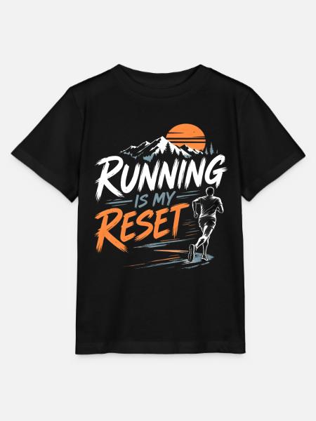 Running Is My Reset - Stanley/Stella Kinder T-Shirt MINI CREATOR  - Schwarz