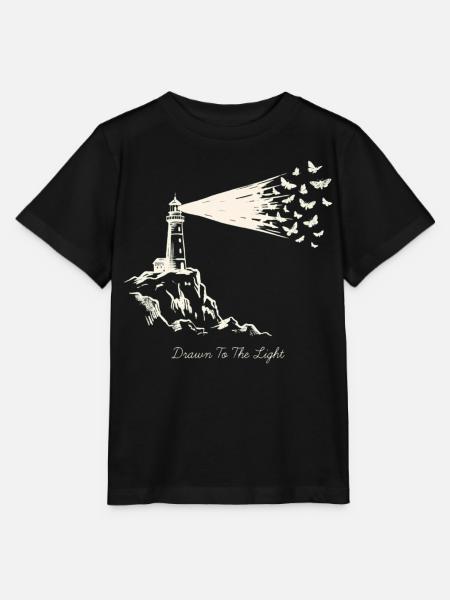 Drawn To The Light Lighthouse - Stanley/Stella Kinder T-Shirt MINI CREATOR  - Schwarz