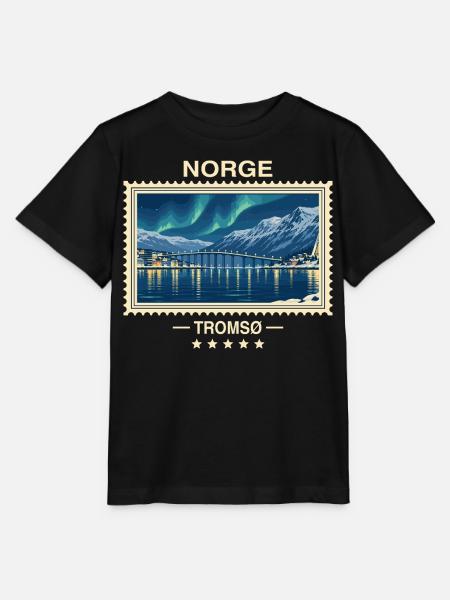 Norwegen Tromsø Vintage Reisemarke - Stanley/Stella Kinder T-Shirt MINI CREATOR  - Schwarz