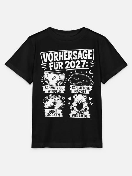 Werdender Papa Vorhersage - Stanley/Stella Kinder T-Shirt MINI CREATOR  - Schwarz