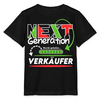 Verkäufer Next Generation Beruf Arbeit Mann Job - Stanley/Stella Kinder T-Shirt MINI CREATOR  - Schwarz - Vorne - Mikhail (115cm)