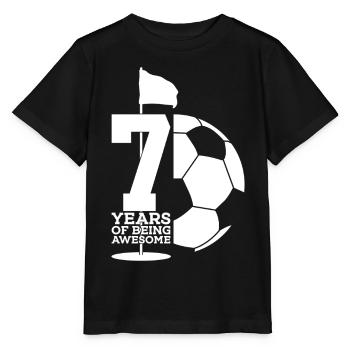 7 JAHRE FUßBALLGOLF 7. GEBURTSTAG - Stanley/Stella Kinder T-Shirt MINI CREATOR  - Schwarz - Vorne - Mikhail (115cm)