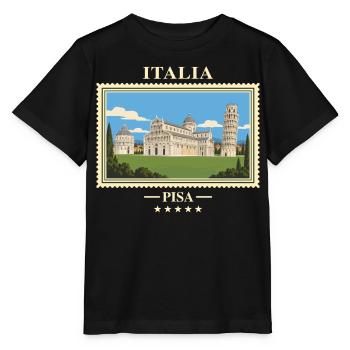 Italien Pisa Vintage Reisemarke - Stanley/Stella Kinder T-Shirt MINI CREATOR  - Schwarz - Vorne - Mikhail (115cm)