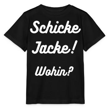 HN Schicke Jacke Wohin Retro Script - Stanley/Stella Kinder T-Shirt MINI CREATOR  - Schwarz - Vorne - Mikhail (115cm)