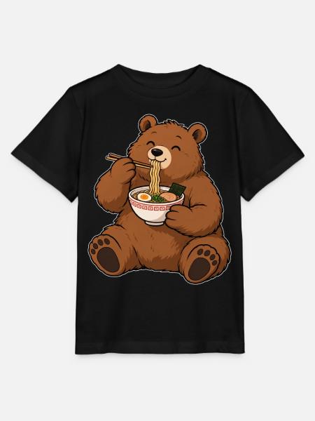 Bär liebt Ramen – Nudeln & Genuss - Stanley/Stella Kinder T-Shirt MINI CREATOR  - Schwarz