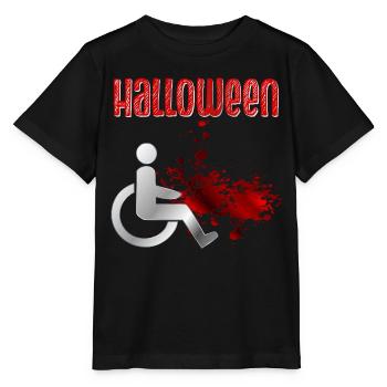 Halloween Blut Rollstuhl - Stanley/Stella Kinder T-Shirt MINI CREATOR  - Schwarz - Vorne - Mikhail (115cm)