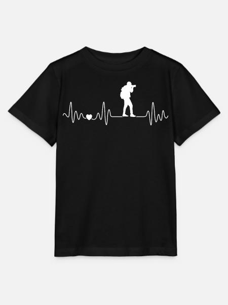 Photograph Herzschlag Fotograf Fotografiert - Stanley/Stella Kinder T-Shirt MINI CREATOR - Schwarz