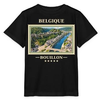 Belgien Bouillon Vintage Reisemarke - Stanley/Stella Kinder T-Shirt MINI CREATOR  - Schwarz - Vorne - Mikhail (115cm)