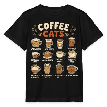 KaffeeKatzen Kollektion - Stanley/Stella Kinder T-Shirt MINI CREATOR  - Schwarz - Vorne - Mikhail (115cm)