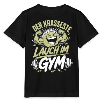 Der krasseste Lauch im Gym - Stanley/Stella Kinder T-Shirt MINI CREATOR  - Schwarz - Vorne - Mikhail (115cm)