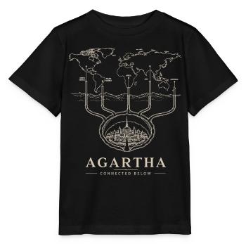 Agartha Connected Below - Stanley/Stella Kinder T-Shirt MINI CREATOR  - Schwarz - Vorne - Mikhail (115cm)