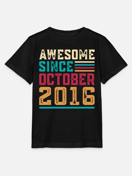Großartig seit Oktober 2016, 10-jährigem Jubiläum - Stanley/Stella Kinder T-Shirt MINI CREATOR  - Schwarz