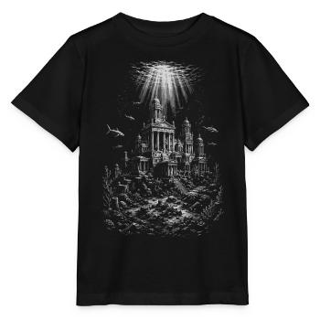 Atlantis versunkener Tempel - Stanley/Stella Kinder T-Shirt MINI CREATOR  - Schwarz - Vorne - Mikhail (115cm)