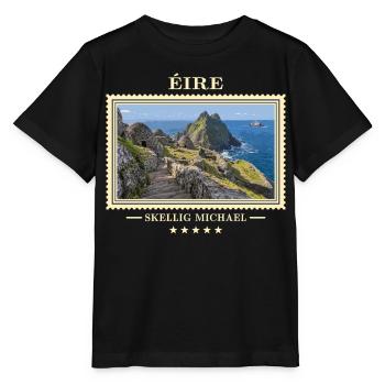 Irland Skellig Michael Vintage Reisemarke - Stanley/Stella Kinder T-Shirt MINI CREATOR  - Schwarz - Vorne - Mikhail (115cm)
