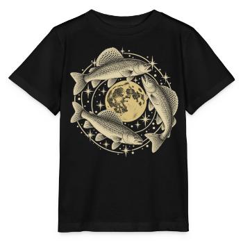 Äsche Fliegenfischen Äschenangeln Angler Geschenk - Stanley/Stella Kinder T-Shirt MINI CREATOR  - Schwarz - Vorne - Mikhail (115cm)