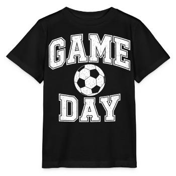 Game Day Fußball – Soccer Vintage Design - Stanley/Stella Kinder T-Shirt MINI CREATOR  - Schwarz - Vorne - Mikhail (115cm)