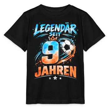 9. Geburtstag Junge Fußball Legendär seit 9 Jahren - Stanley/Stella Kinder T-Shirt MINI CREATOR  - Schwarz - Vorne - Mikhail (115cm)