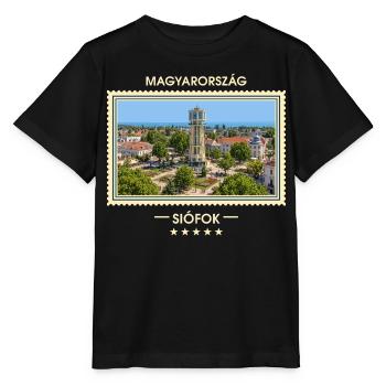 Ungarn Siófok Vintage Reisemarke - Stanley/Stella Kinder T-Shirt MINI CREATOR  - Schwarz - Vorne - Mikhail (115cm)