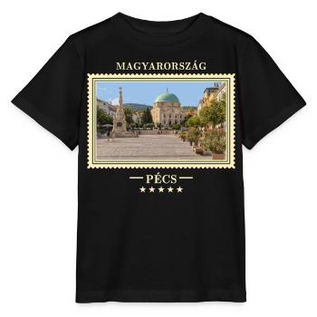 Ungarn Pécs Vintage Reisemarke - Stanley/Stella Kinder T-Shirt MINI CREATOR  - Schwarz - Vorne - Mikhail (115cm)