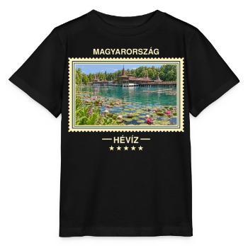 Ungarn Hévíz Vintage Reisemarke - Stanley/Stella Kinder T-Shirt MINI CREATOR  - Schwarz - Vorne - Mikhail (115cm)