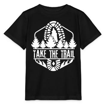 Take the Trail Waldpfad Silhouette - Stanley/Stella Kinder T-Shirt MINI CREATOR  - Schwarz - Vorne - Mikhail (115cm)