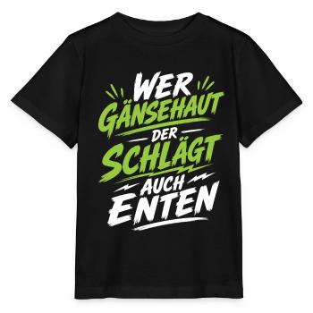 Gänsehaut schlägt Enten Karneval - Stanley/Stella Kinder T-Shirt MINI CREATOR  - Schwarz - Vorne - Mikhail (115cm)