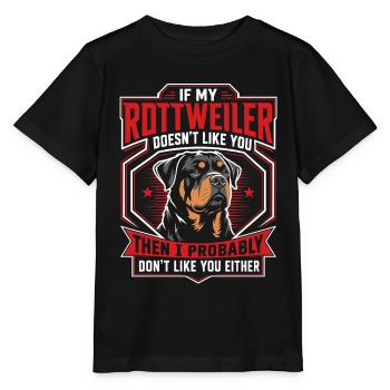 Rottweiler Hundepapa Lustig Spruch - Stanley/Stella Kinder T-Shirt MINI CREATOR  - Schwarz - Vorne - Mikhail (115cm)