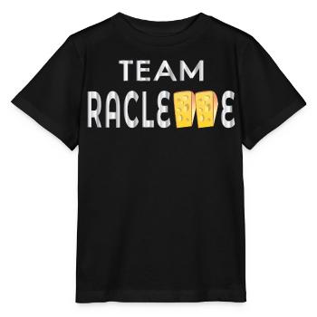 Team Raclette Käse - Stanley/Stella Kinder T-Shirt MINI CREATOR  - Schwarz - Vorne - Mikhail (115cm)