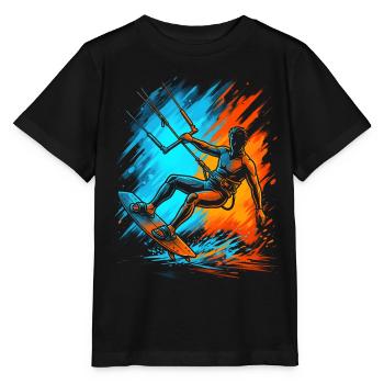 Kitesurfing Kitesurf Herren Kinder Kitesurfen - Stanley/Stella Kinder T-Shirt MINI CREATOR  - Schwarz - Vorne - Mikhail (115cm)