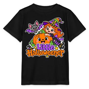 Kleine Hexe und Kürbis Spaß - Stanley/Stella Kinder T-Shirt MINI CREATOR  - Schwarz - Vorne - Mikhail (115cm)