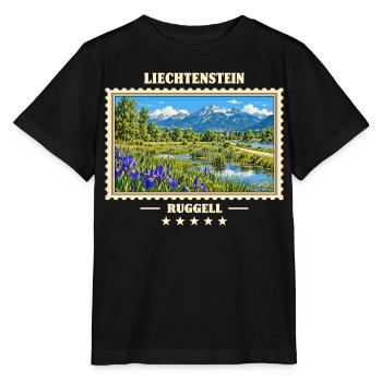 Liechtenstein Ruggell Vintage Reisemarke - Stanley/Stella Kinder T-Shirt MINI CREATOR  - Schwarz - Vorne - Mikhail (115cm)