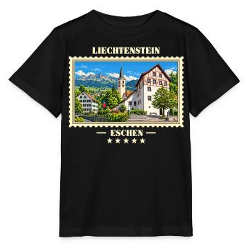 Liechtenstein Eschen Vintage Reisemarke - Stanley/Stella Kinder T-Shirt MINI CREATOR  - Schwarz - Vorne - Mikhail (115cm)