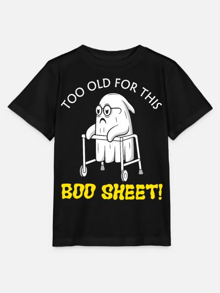 Zu alt für diesen Boo Sheet Halloween-Geist - Stanley/Stella Kinder T-Shirt MINI CREATOR  - Schwarz