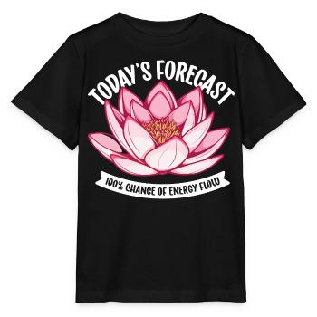 Energie fließt - Lotus öffnet sich - Stanley/Stella Kinder T-Shirt MINI CREATOR  - Schwarz - Vorne - Mikhail (115cm)