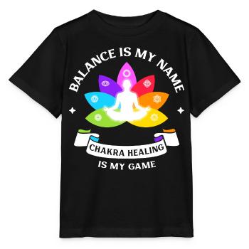 Chakra Balance - Heilung ist mein Weg - Stanley/Stella Kinder T-Shirt MINI CREATOR  - Schwarz - Vorne - Mikhail (115cm)