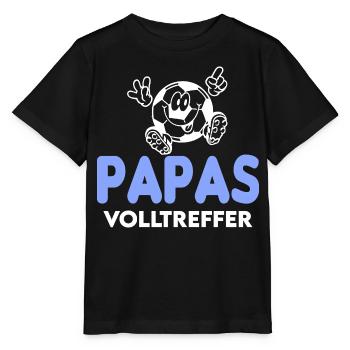 Fußball Papas Volltreffer Babybody Sprüche Body - Stanley/Stella Kinder T-Shirt MINI CREATOR  - Schwarz - Vorne - Mikhail (115cm)