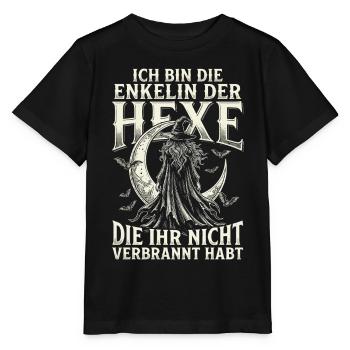 ich Bin die enkelin der Hexe die Ihr Nicht verb - Stanley/Stella Kinder T-Shirt MINI CREATOR  - Schwarz - Vorne - Mikhail (115cm)
